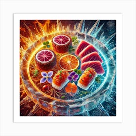 Ember And Ice Platter Art Print