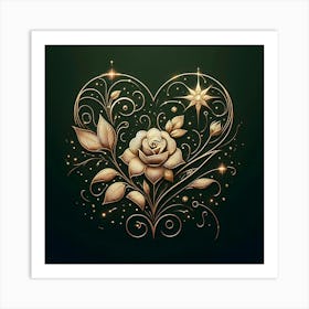 Heart Of Gold 5 Art Print