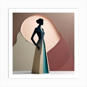 Woman In A Dress 1 Art Print