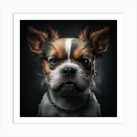 Portrait Of A Dog Art Print