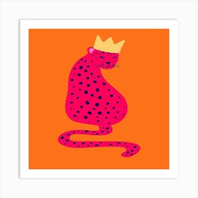 Cheetah In A Crown Art Print