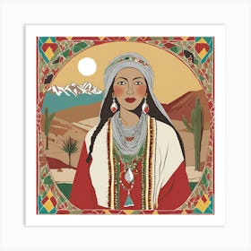 Aztec Woman Art Print