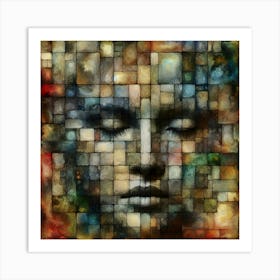 Abstract Portrait Of A Woman 4 Art Print