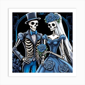 Day Of The Dead Wedding Art Print