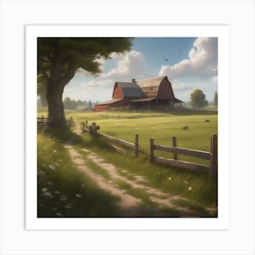 Farm In The Countryside 47 Art Print