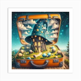 House In A Suitcase Art Print