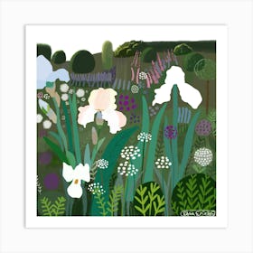 English cottage garden Art Print