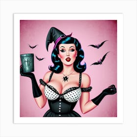 Pinup Witch 1 Art Print