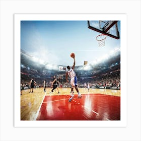 Basketball Player In Action 5 Art Print