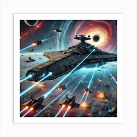 Black Hole Destroyer Combat Role Art Print