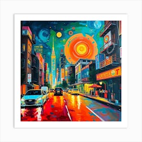 City At Night 4 Art Print