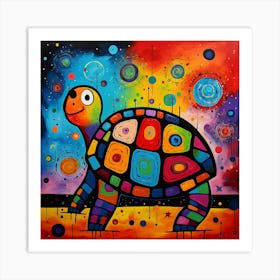 Colorful Turtle 4 Art Print