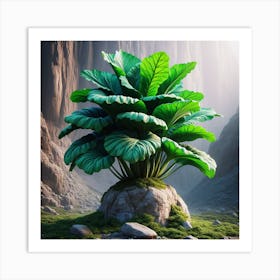 Rock Plant Art Print