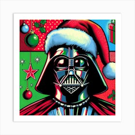 Santa Claus Darth Vader Star Wars Art Print Art Print