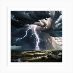 Lightning Storm Art Print