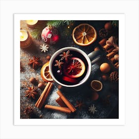 Mulled Wine And Winter Condiments Art Print