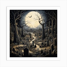 Graveyard Of The Dead Art Print