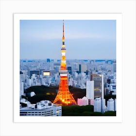 Tokyo Tower 1 Art Print