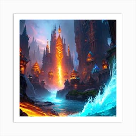 Fantasy City 1 Art Print