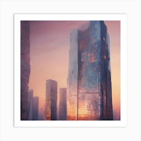 Futuristic Cityscape 1 Art Print