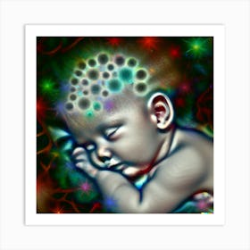 Neural Dreams Newborn Baby Art Print