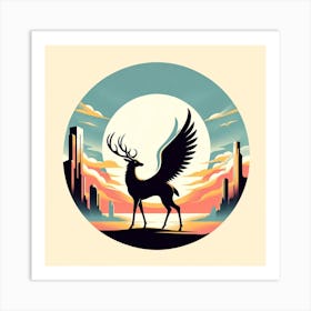 Deer In The City Art Print