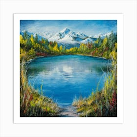 Lake In The Mountains 8 Art Print