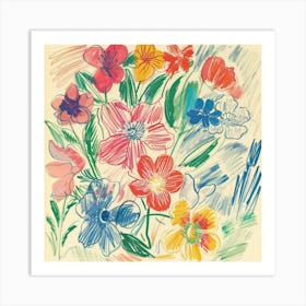 Spring Flowers Painting Matisse Style 7 Art Print