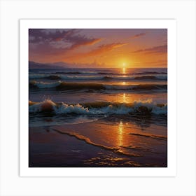 Sunset On The Beach 2 Art Print