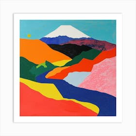 Colourful Abstract Fuji Hakone Izu National Park Japan 4 Art Print