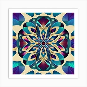 Abstract Fractal Mandala Art Print