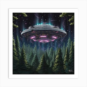 Alien Spaceship 1 Art Print