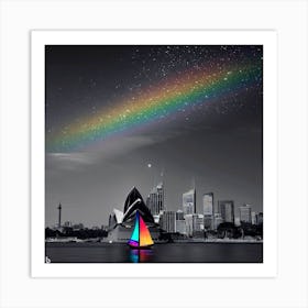 Rainbow Over Sydney Art Print