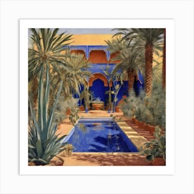 Jardin Majorelle٫Vintage Botanical Canvas Xl 1024 V1 0 Art Print