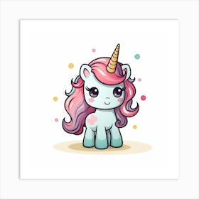 Cute Unicorn 318 Art Print