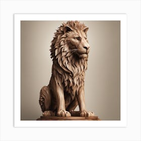 Lion Sculpture Art Print