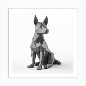 Polygonal Dog 1 Art Print