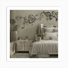 Shabby Chic Bedroom Art Print