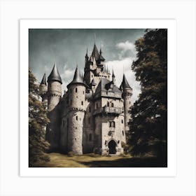 Castle In The Woods 1 Art Print