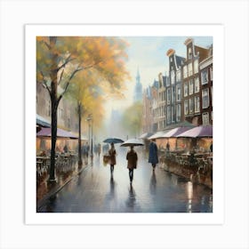 Amsterdam In The Rain 12 Art Print