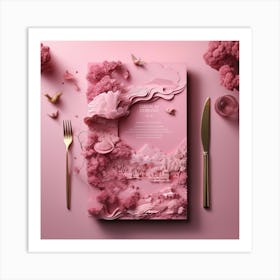 Pink Table Setting Art Print