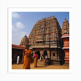 Hindu Temple landscape Art Print