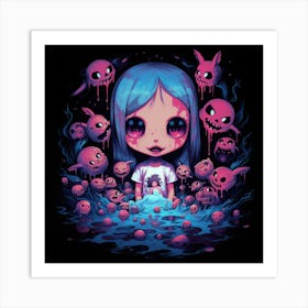 Girl In The Water Art Print