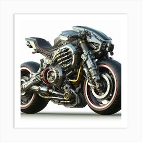 Futuristic Motorcycle 4 Art Print