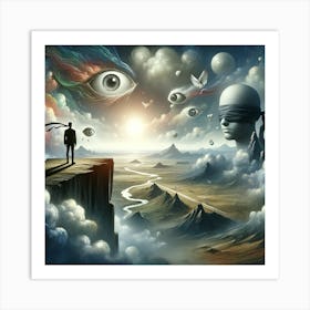 Blindfolded visionary Art Print