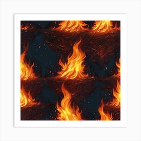 Fire background 2 Art Print