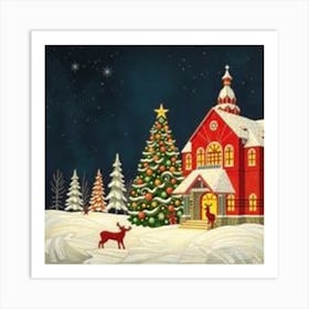 Christmas Village Art Print