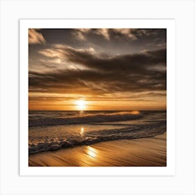 Sunset On The Beach 734 Art Print