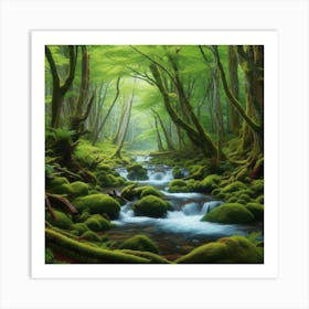 Mossy Forest 19 Art Print