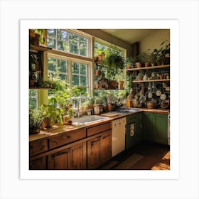 Kitchen Full Of Plants 1 Art Print